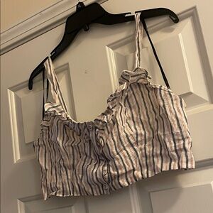 Striped Ruffle Women's Top